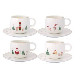 Vánoční sada šálek s podšálkem na espresso 2ks Let it Snow 120ml, Easy Life