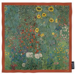Hedvábný šátek Garden wiht Sunflowers 90x90cm, Gustav Klimt