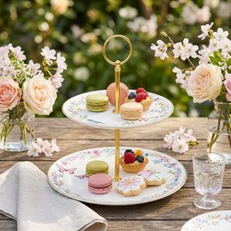 Porcelánový hrnček so sitkom a viečkom na čaj Fancy Garden 450 ml, Easy Life