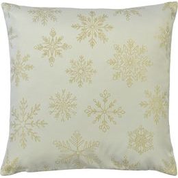 Vánoční povlak na polštář Cristallo Luce bílo-zlatý 50x50 cm, Sander