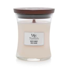 Woodwick White Honey sviečka, váza stredná 275 g