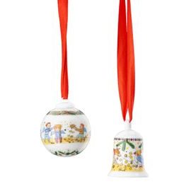 Vánoční set porcelánové ozdoby koule/zvonek, Christmas Lights, 6,5 cm, Rosenthal