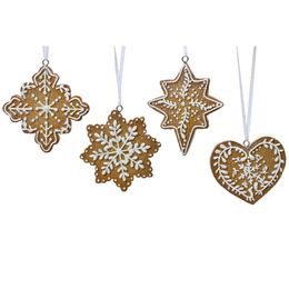 Vánoční ozdoba perník hnědá 1ks, 3x1x9,5 cm