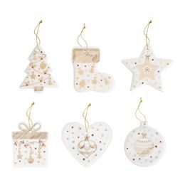 Vianočná porcelánová sada ozdôb 6ks Christmas Lights 7cm, Easy Life