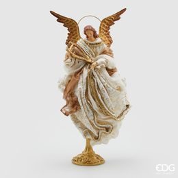 Vánoční dekorace anděl krémovo-zlatý, 51 cm