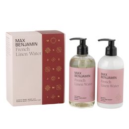 Max Benjamin - Dárková sada tekuté mýdlo a mléko na ruce a tělo French Linen Water 2x300ml