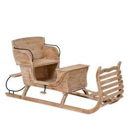 Vánoční dekorace dřevěné sáně,175x80x88cm