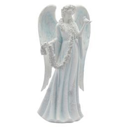 Vánoční dekorace figura anděl s flitry, 63x30x23 cm