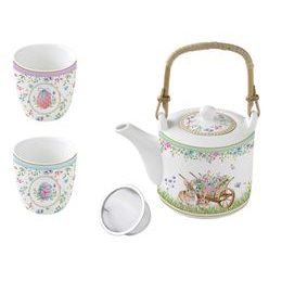 Veľkonočný set kanvica 600 ml a 2 šálky 160 ml Spring Bloom, Easy Life