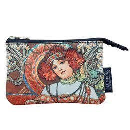 Dámska peňaženka na mince Autumn Alfons Mucha, 12x8 cm