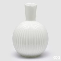 Sklenená váza Ampoule biela, 48x34 cm