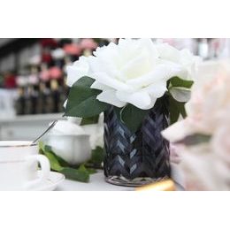 Drevený lampáš v tvare domčeka biely 1ks, 29-95 cm