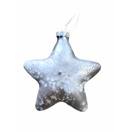 Vianočná sklenená ozdoba hviezda 1ks, 8 cm