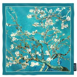 Hedvábný šátek Almond Blossom 90x90cm, Vincent Van Gogh