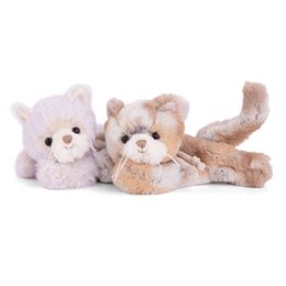 Plyšová kočička Cosy Cats hnědá/stříbrná, 18cm