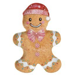 Vánoční talíř perníkový panáček Sweet Christmas 17x25cm, Easy Life