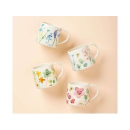 Porcelánová šálka a podšálka na čaj 400 ml Meadow Flowers, Easy Life