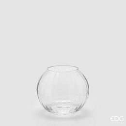 Skleněná váza Nida Optic Sfera čirá, 17x20 cm