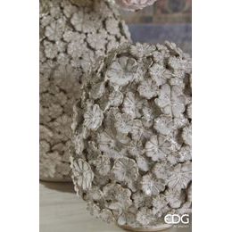 Keramická váza Quadrifoglio štvorlístok béžová, 24,5x20,5cm
