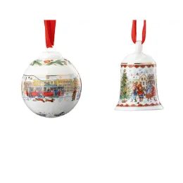 Vánoční set porcelánové Mini ozdoby zvonek/koule, Christmas Sounds, 5/Ø 4,5 cm, Rosenthal