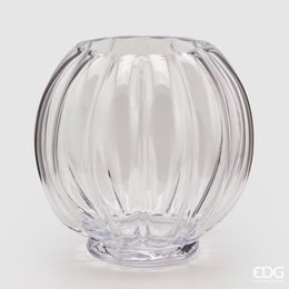 Skleněná váza Zucca čirá, 29x30 cm