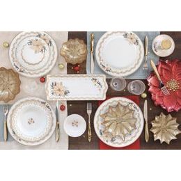 Vánoční servírovací podnos na dort s lopatkou White Elegance 32cm, Easy Life