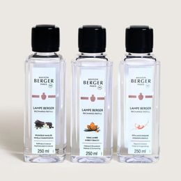 Maison Berger Paris - Sada náplní do katalytické lampy: Ambrový tabák/Velkolepá vanilka/Intenzivní třpyt, 3x250 ml