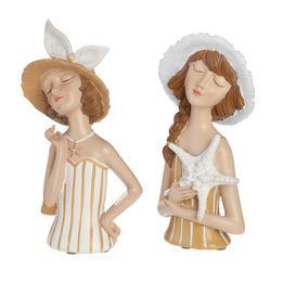 Dekorace figura letní žena Lady Louise 1ks, 7x10,5x21,5 cm