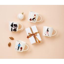 Vánoční porcelánová sada 2 hrnky s konvičkou 500ml Jingle Bells, Easy Life