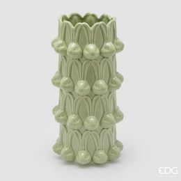 Keramická váza Easter Rabbit zelená, 32x16 cm