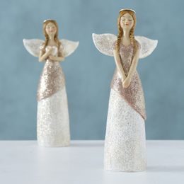 Vánoční figurka anděl se svícnem 1ks, 10 cm