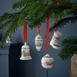 Porcelánová mini bota motiv Tramvaj, Christmas Sounds 5 cm, Rosenthal