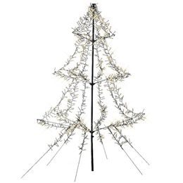 Vánoční dekorace stromeček s hvězdou s LED osvětlením, 4,2x27x30 cm