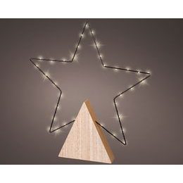 Vánoční dekorace stromeček s hvězdou s LED diodami, 4,2x41,5x47 cm