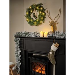 Vánoční venkovní i vnitřní umělá girlanda zelená, 270x36 cm