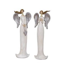 Dekorace figura anděl Amabel béžový 1ks, 6,5x18x3,5 cm