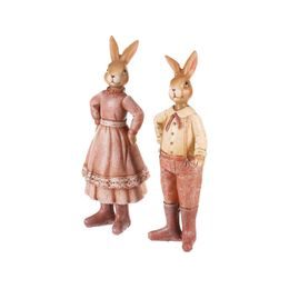 Velikonoční dekorace zajíc na donutu růžový, 10x6x17 cm