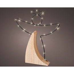 Vánoční dekorace anděl s LED osvětlením, 4,2x25x30 cm