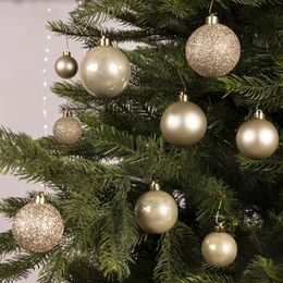 Vánoční skleněné ozdoby k dekorování svazek champagne/růžový 1ks, 2cm