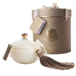 Côte Noire - Round Art Deco svíčka Cream & Gold, Blonde Vanilla