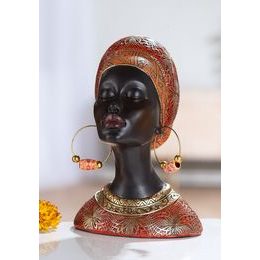 Dekorace figura hlava Afričanka Nosta, 10x20x32 cm