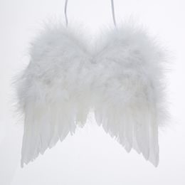 Závesná anjelské krídla Fay z peria biela, 28-34 cm