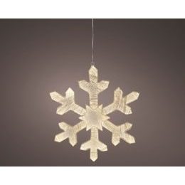Vánoční dekorace světelná sněhová vločka LED teplá bílá, 59x1 cm