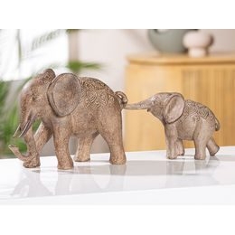Dekorace slon s mládětem Mweya, 10x36,5x15,5 cm