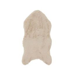 Koberec z umelej králičej kožušiny, krémový, 90x50x2 cm