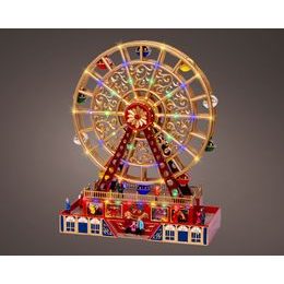 Vianočná dekorácia hojdací kôň s medvedíkom, 22x8x20,5 cm