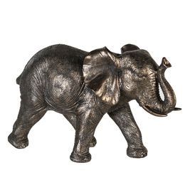 Dekorace slon Zambezi zlato-šedý, 11x29x18 cm