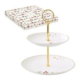 Vianočný porcelánový etažér Let it Snow Ø 16-21 cm, Easy Life