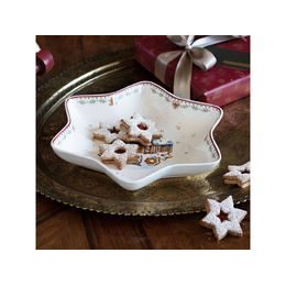 Vánoční porcelánová konvice na čaj ve tvaru perníkové chaloupky, 17x20x12 cm