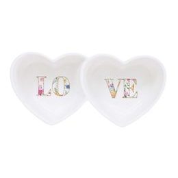 Porcelánové misky v tvare srdca Mon Amour 20x9,5 cm, Easy Life
